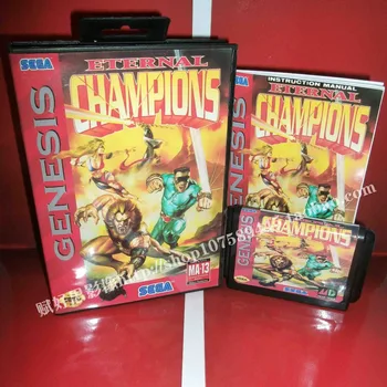 

Sega MD game - Eternal Champions with Box and Manual for 16 bit Sega MD game Cartridge Megadrive Genesis system