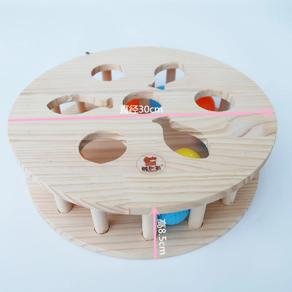 

Wooden Round Box with balls Bird Parrot Foraging Educational Toys Feeding Vessel Large Gray Parrot Toy BT022