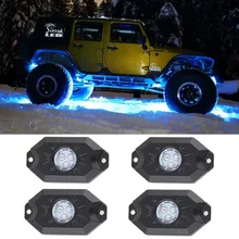 RGB LED Rock Light Kits Bluetooth Remote Control Lights for Off Road Truck Car ATV SUV Vehicle Boat with Timing & Music Mode