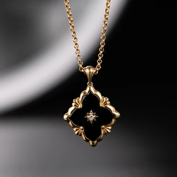 

925 Sterling Silver zircon Necklace Sliver 925 Jewelry For Women European Court Style vintage style