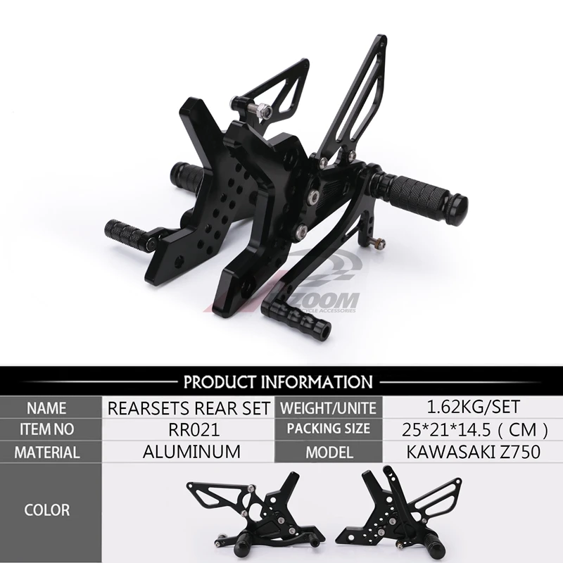 Мотоцикл Rearsets задний Набор CNC Алюминиевые Регулируемые подножки педаль Подножка