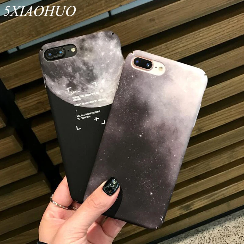 5XIAOHUO Simple creative personality Star phone shell For iphone 6 case Fashion scrub 6S 7 Plus cover |