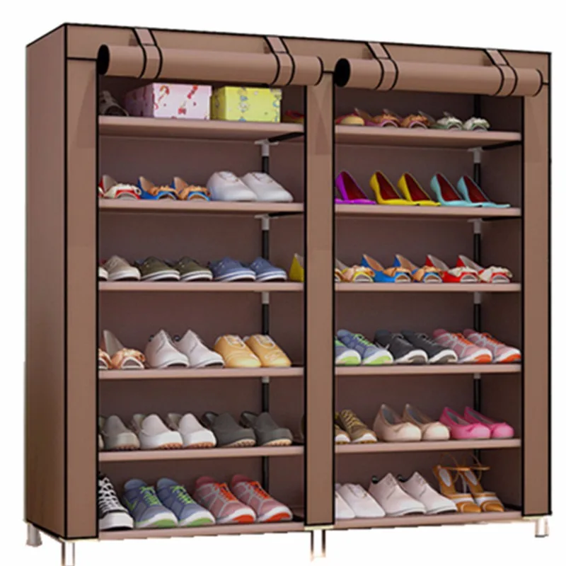 

Double row 12 mesh Shoe cabinet simple furniture home storage large capacity saving space Rack Moisture proof bedroom shoe shelf