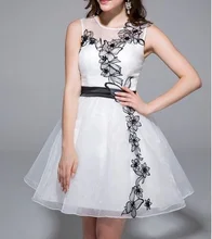 2016 einfachen Stil A-Line Appliques Short Graduation Dresses Zip Zurück Tulle Fantasie Mini Homecoming Cocktail Party Kleider
