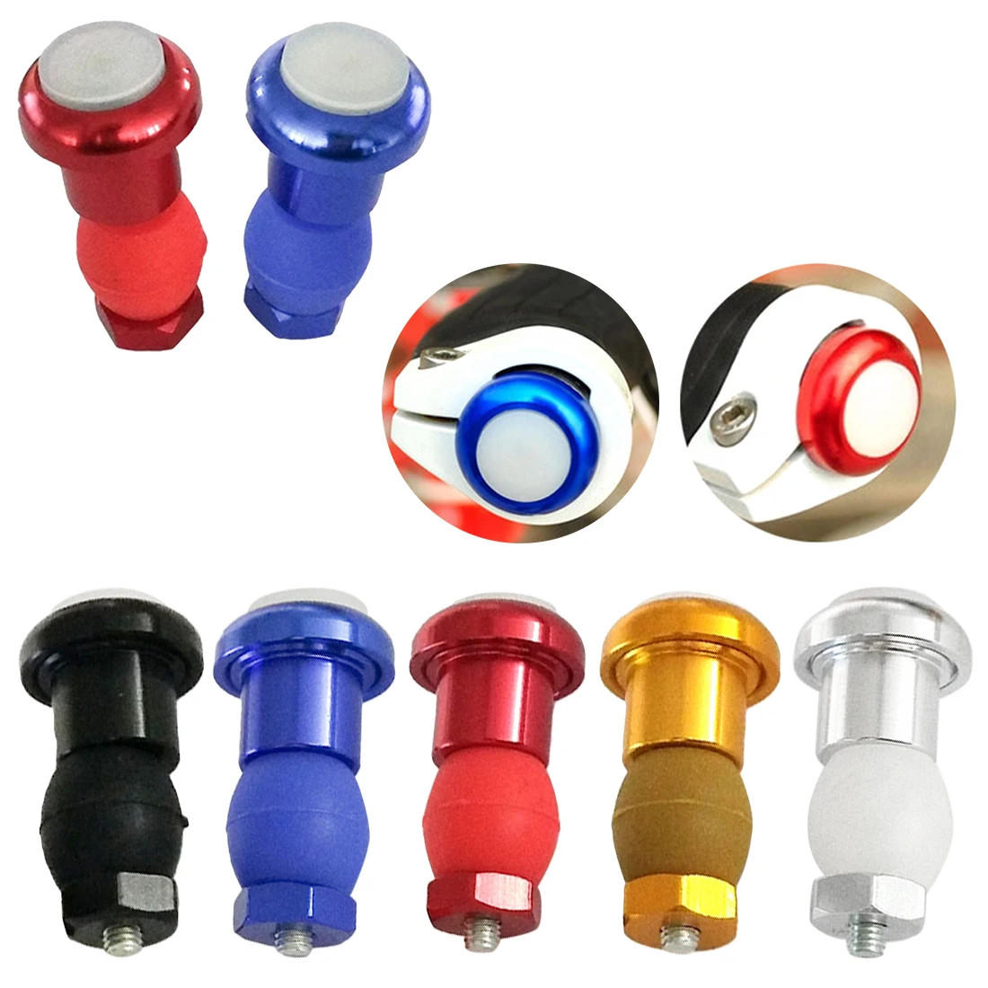 

1 Pcs Bicycle Bike Light Handlebar End Caps Handlebars 3 Modes Plugs LED Blinker Lights Warning Taillights Bicycle Accessories