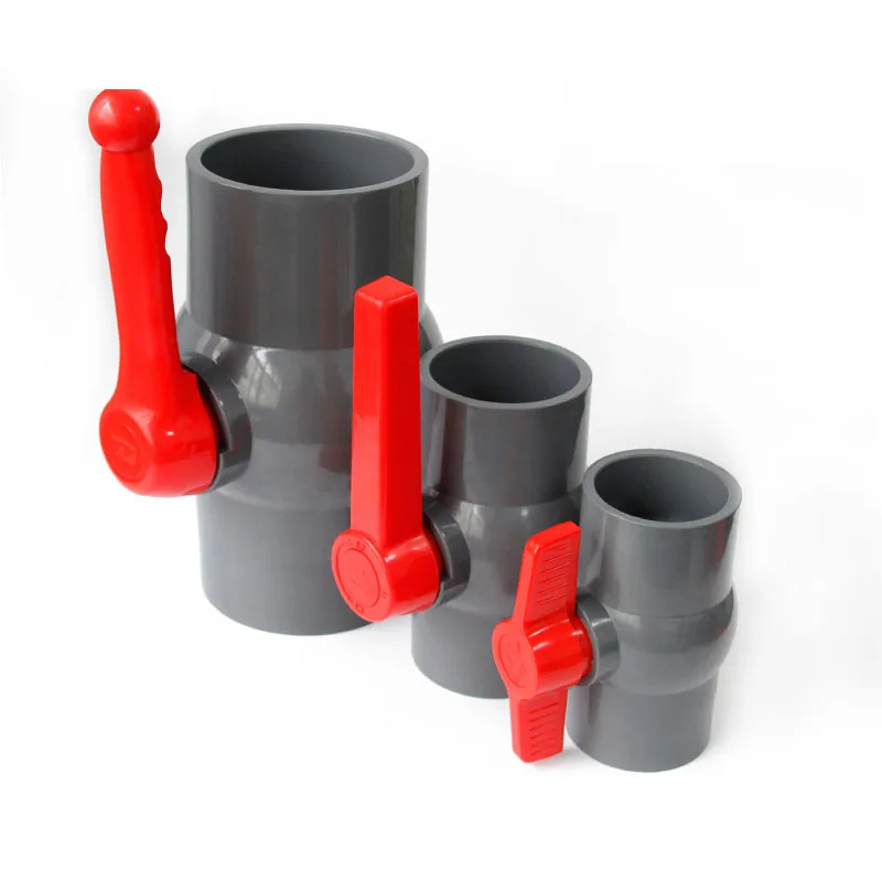 

gogo grey color PVC Ball Valve socket wate pipe fitting 50/ 63/ 75/ 90/ 110/ 160mm
