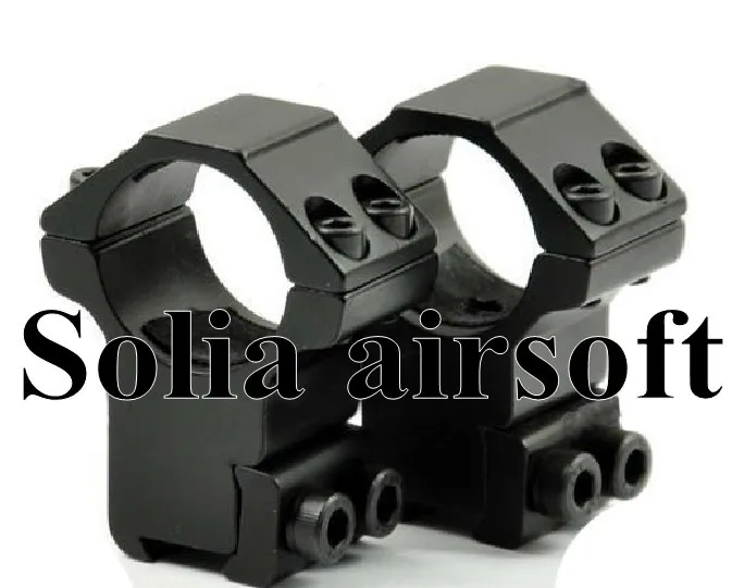 

Tactical High Profile Rifle Scope 1 inch Rings for 11mm Dovetail Rail Red Laser Mount