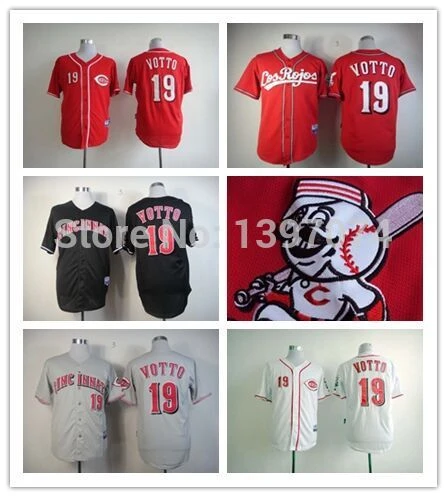 New Joey Votto Jersey Mens Black White Red Cincinnati Reds Jerseys Cool Base Size M 3xl Jersey Size 52 Basketball Jerseyjersey Anthony Aliexpress