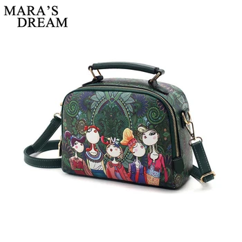 

Mara's Dream Designer Women Handbags Luxury High Quality PU Leather Ladies Green Cartoon Handbag Shoulder Bag Female Handbags