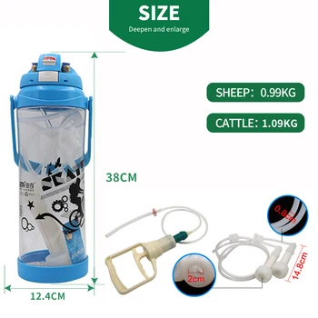 

3L Manual Milking Machine Portable Sheep Goat Milker Double Head tube Milk