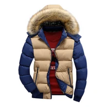 2017 Fashion Brand Clothing Men’s Winter Jackets Thick Hooded Fur Collar Parka Men Coats Casual Padded Men’s Jackets