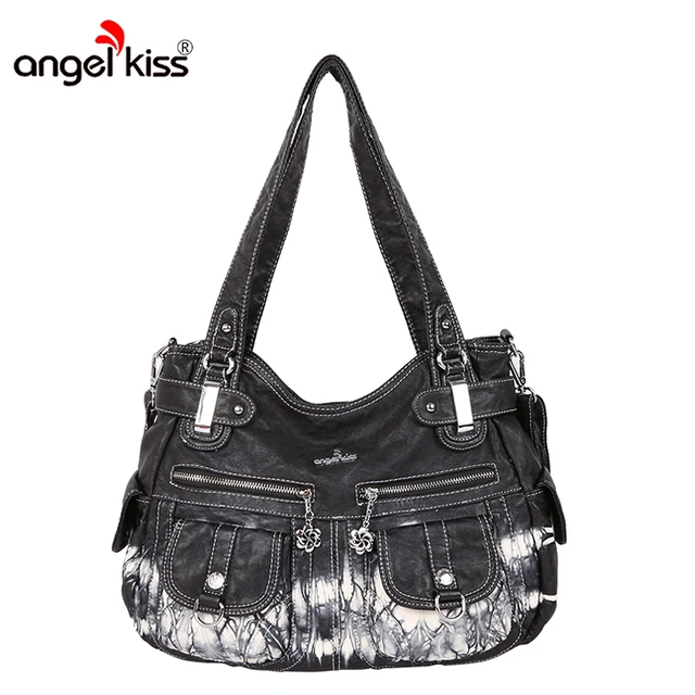 Buy Angel Kiss Washed PU Material Women Shoulder Bag Brand Designer Tie and Dye