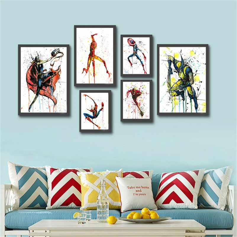 Modern oil Paintings Super Heros Wall Picture Canvas Prints Wall Decor
