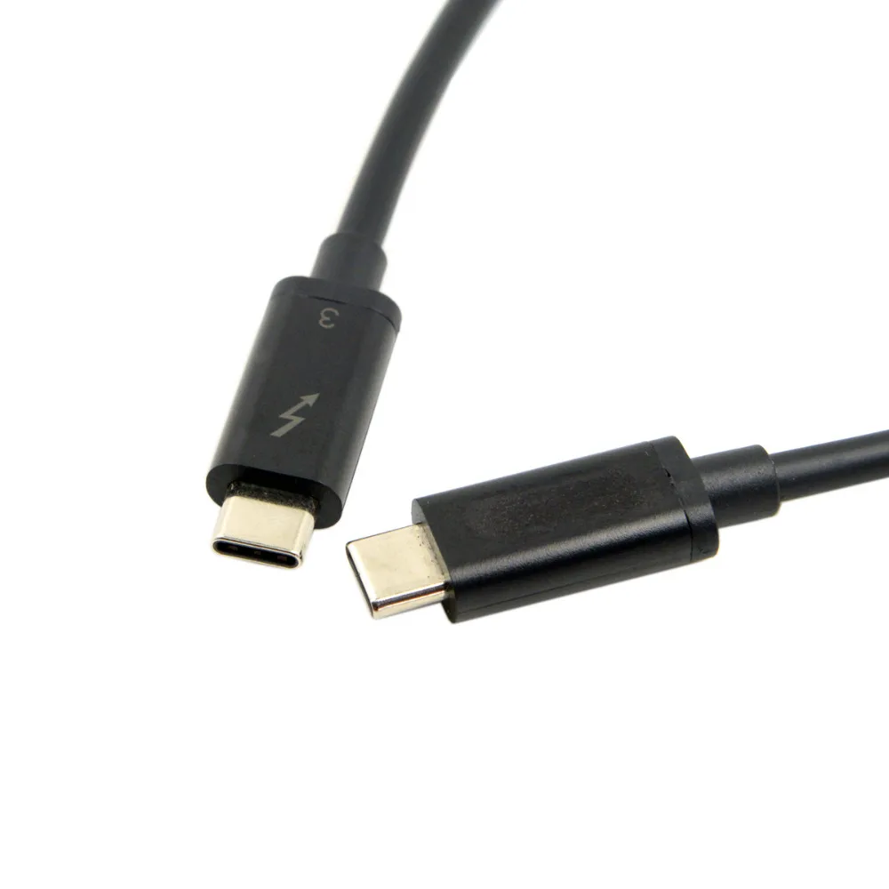 CY 50cm Thunderbolt 3 USB C USB 3.1 Male to Thunderbolt 3 Male 40Gbps