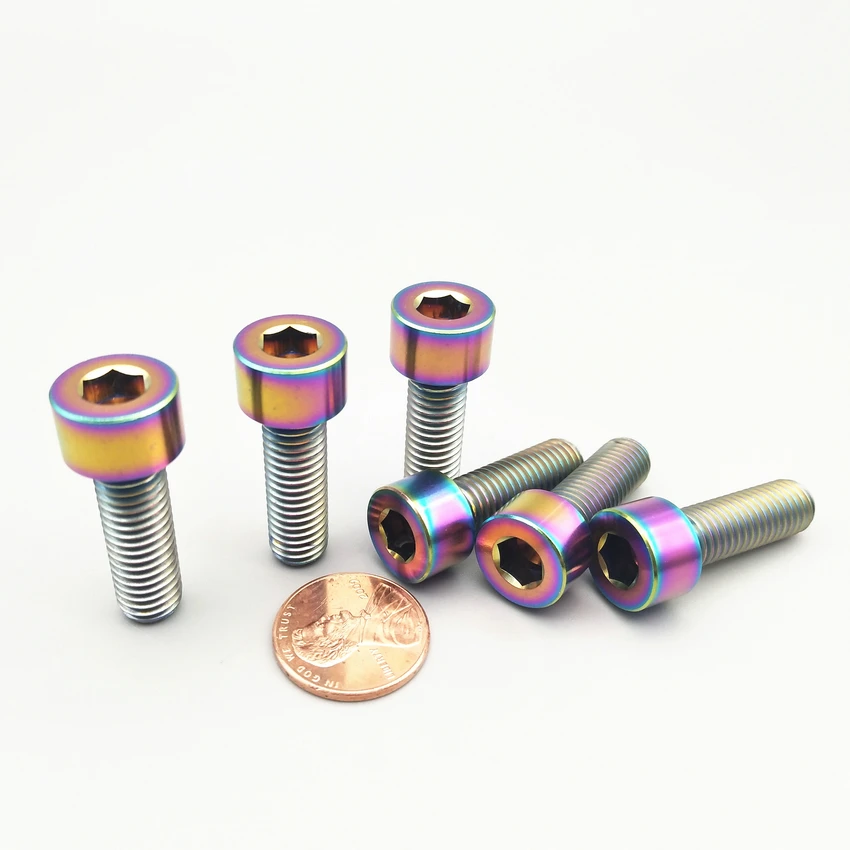 Титановые болты Ti Bolt M7 x 25 мм для Birdy Ручка велосипеда стержень шестигранная