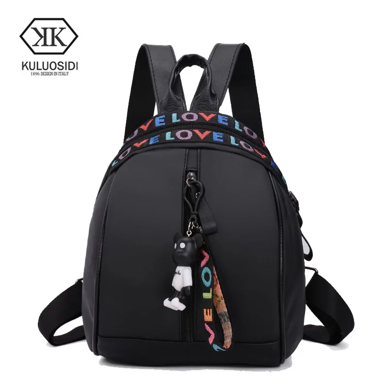 

KULUOSIDI Fashion Oxford Women Backpacks For Teenage Girls Letter Small Travel Backpack Ladies Shoulder School Bags For Girls