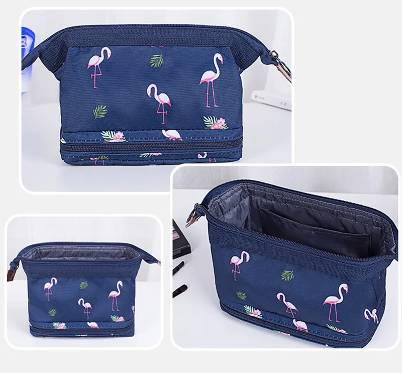 Не упустите Фламинго женская косметичка высокой емкости Органайзер дорожная портативная макияжная сумка для туалетных принадлежностей для хранения дорожная сумка для мытья