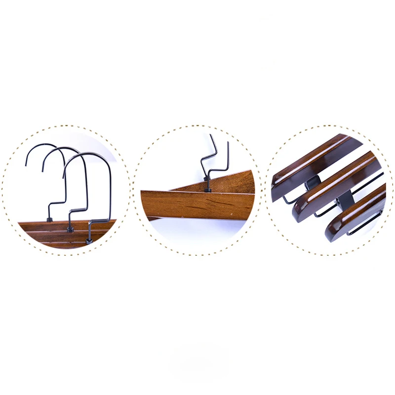 10pcs/lot Solid wood trousers rack adult child wooden hangers for clothes rack