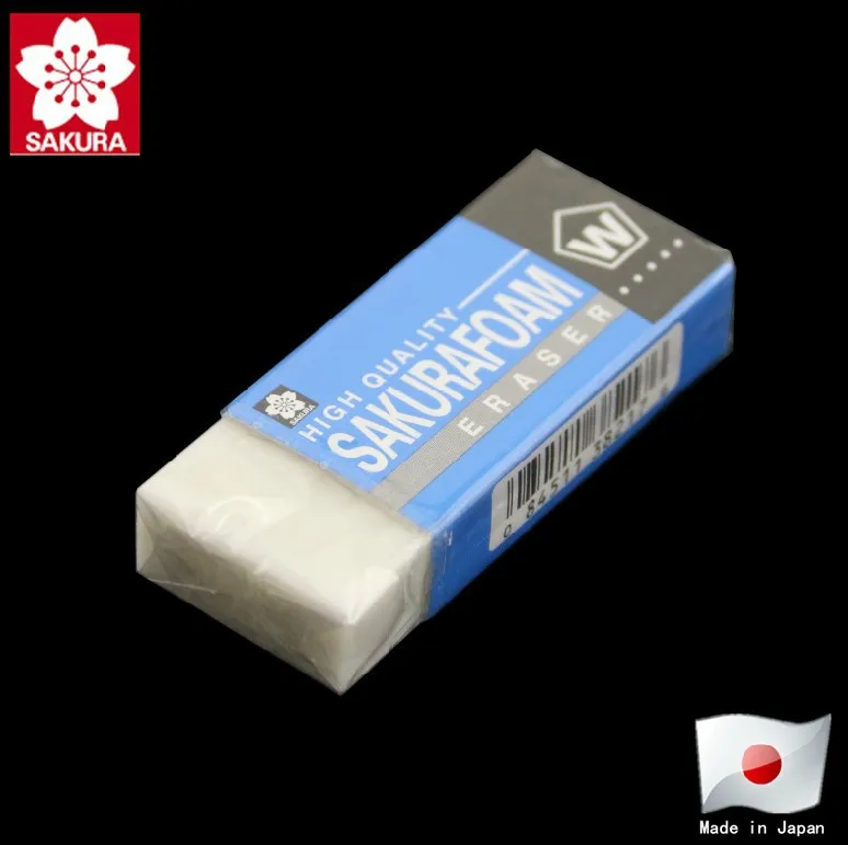 Профессиональный ластик Sakura из пенопласта резиновый для карандаша полимер 1 шт.
