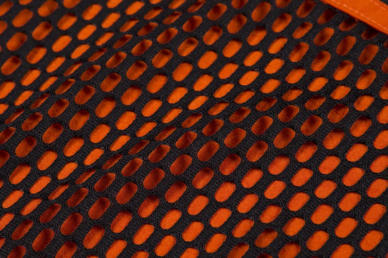 Женский Осенний оранжевый полуоткрытый воротник длинный рукав Свободный Топ грудь сетка Толстовка Повседневная куртка Z353