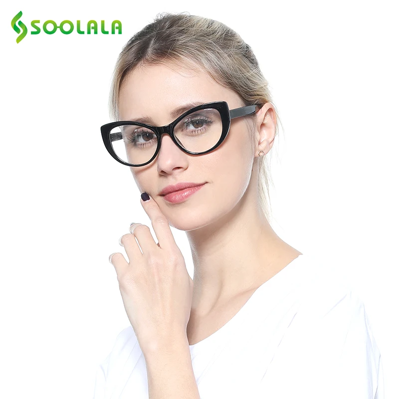 

SOOLALA Cat Eye Reading Glasses Women Men Floral Printed Prescription Reading Glasses +0.5 0.75 1.0 1.25 1.5 to 4.0 Eyeglasses