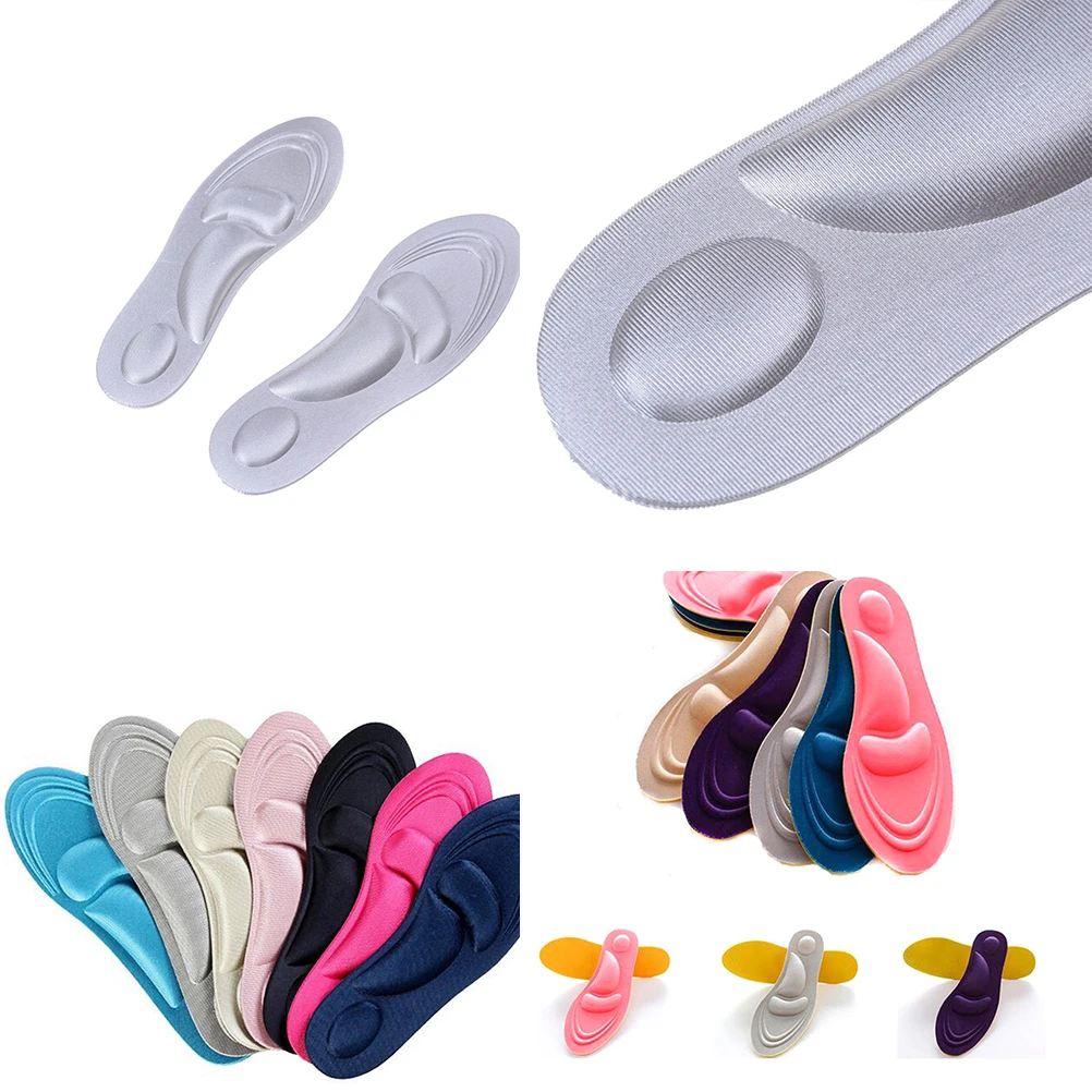 1Pair 4D Sport Sponge Soft Insole High Heel Shoe Pad Pain Relief Insert Cushion PadInsoles