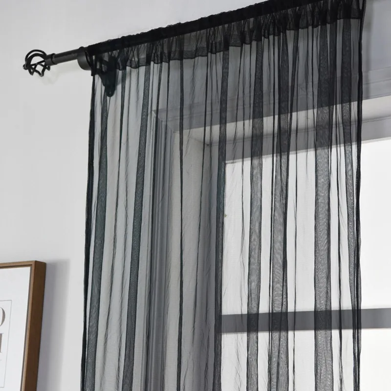 Европейский и американский стиль белый оконный Экранирование твердые двери шторы драпировка Панель Прозрачный тюль для гостиной