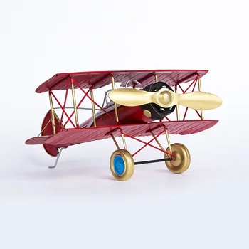 

Germany Biplane Fighter Model Figurines European Home Iron Crafts Window Display Props Retro Nostalgia Collections Fashion Gifts