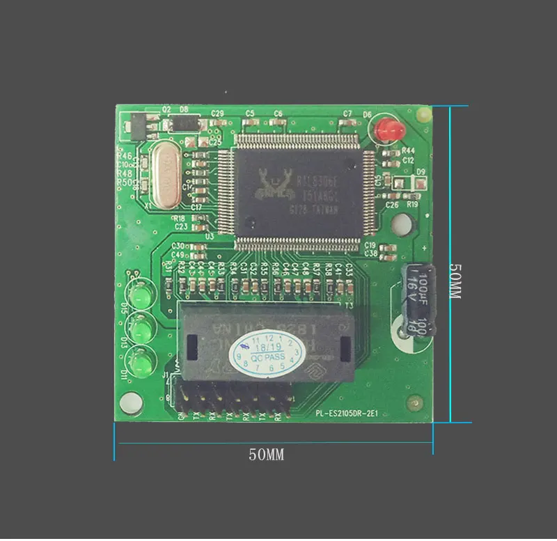 3 плата с портами Ethernet сетевой порт для 14pin заголовок чипа Realtek машина расширения компактные размеры 10 (США)/100 Мбит/с rj45 lan концентратор