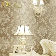 Роскошная современная металлическая 3D Дамасская виниловая настенная бумага для спальни гостиной настенная бумага s рулон бежевый, кремовый, коричневый