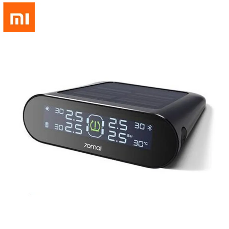 

Xiaomi Dual Charging TPMS car Tire Pressure Monitor/Driving Recorder app control with 4 External Sensor LCD Color Display H20