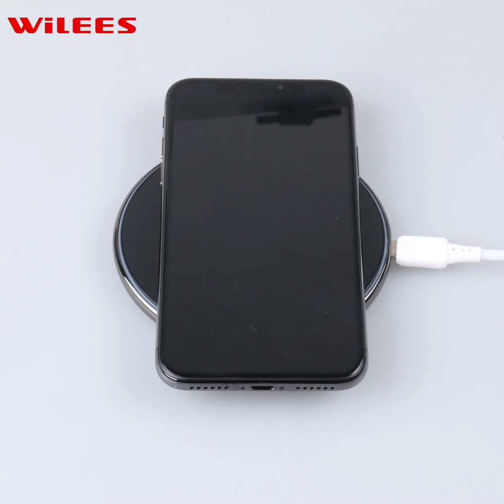 Wilees QI Беспроводной Зарядное устройство для iPhone X 8 плюс тонкий быстро 10 Вт USB
