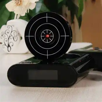 

Lazy Nemesis Silent Walking Electronic Alarm Clock Fashion Creative Nightlight Snooze Function Shooting Alarm Clock