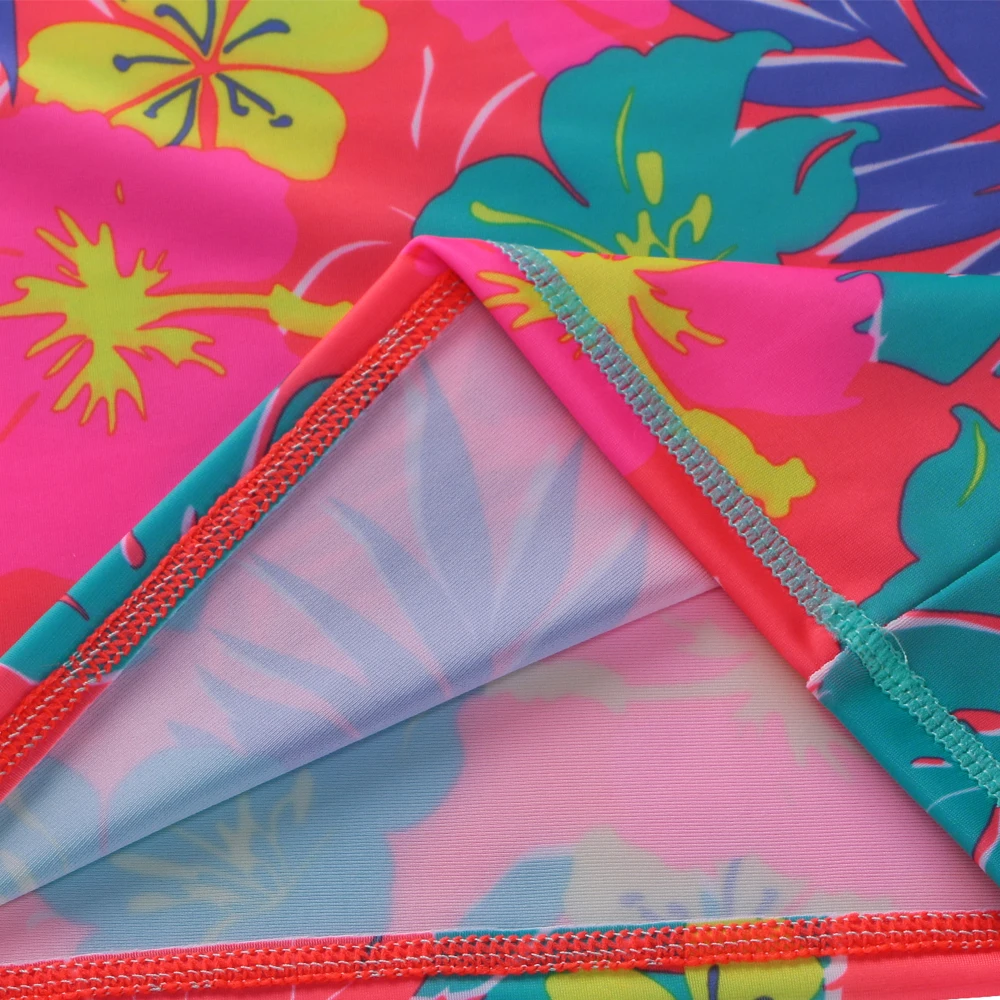 BAOHULU, Детский комплект из двух предметов, розовый купальный костюм русалки для девочек с УФ-защитой SPF 50+ солнцезащитный купальник, летняя пляжная одежда для серфинга