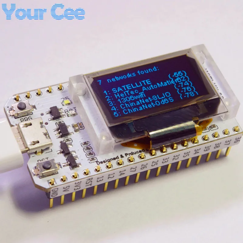 ESP32 Bluetooth wifi комплект OLED синий 0,96 дюймовый дисплей модуль CP2102 32M Flash 3,3 V-7 V интернет-макетная плата для Arduino