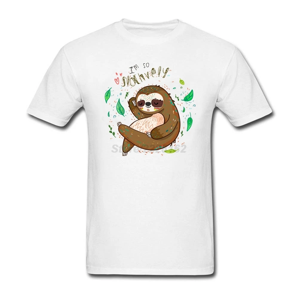 

Men I am so slothvely T Shirts Autumn Reasonable Price slow and lazy T 80s Maker tee shirt Short Sleeve Gentleman Costumes