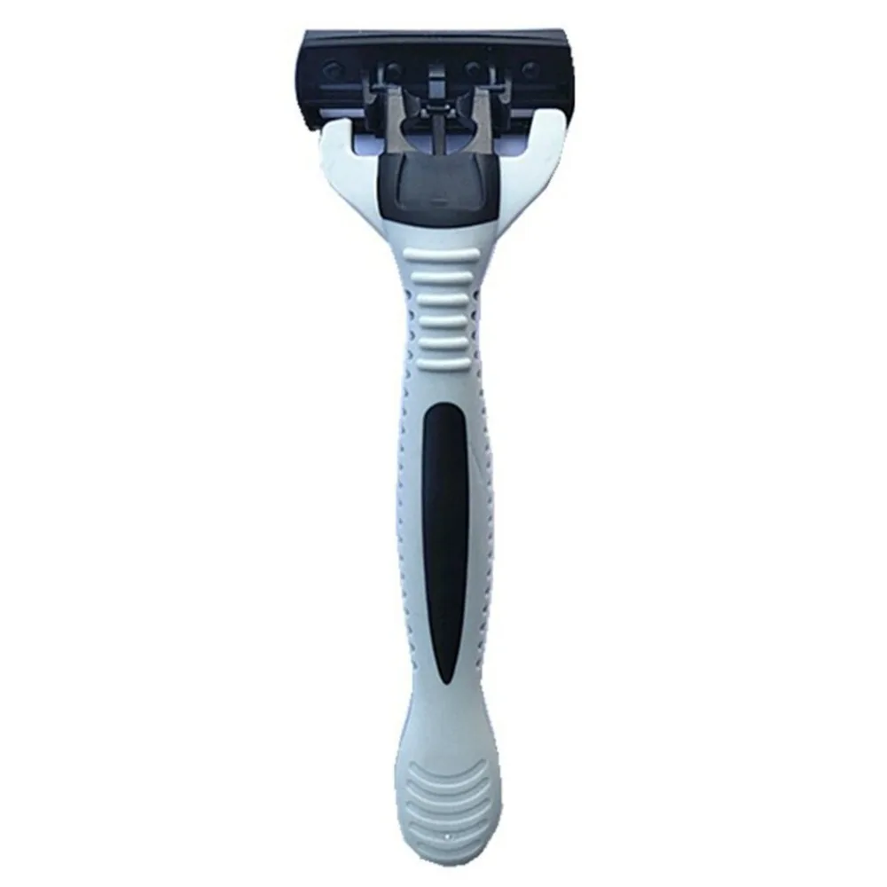 6ти уровневая бритвы включают в себя 1 держатель для бритвенного станка+ 7 лезвий бреющая головка кассеты для бритья бритвенный набор синий уход за кожей лица нож для мужчин