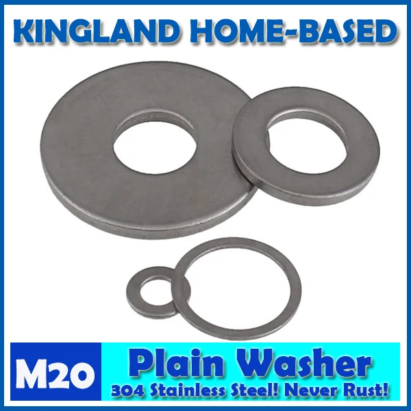 

20mm Hole Plain Washers 304 Stainless Steel Flat Machine Washer Plain Washer