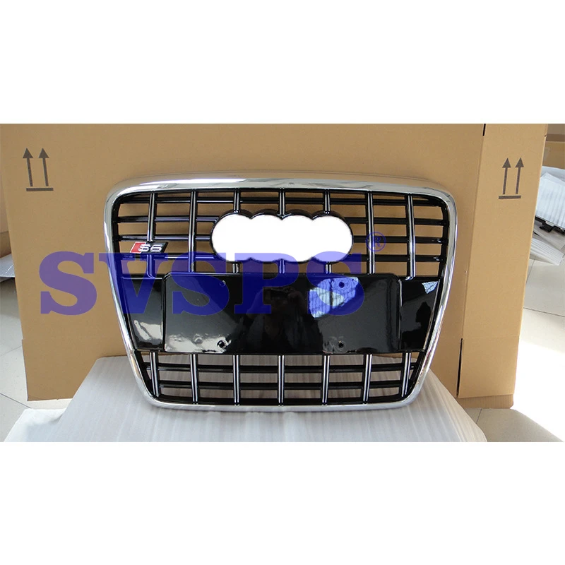 

High Quality ABS Front Middle Grille S6 Style Chrome For Audi A6 C6 S6 2005-2012 Year