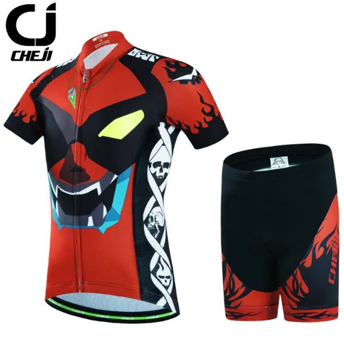 

CHEJI Short Sleeve Cycling Jersey Sets Ropa Ciclismo Kids Breathable Cycling Clothing Children Summer Bicycle Bike Clothes