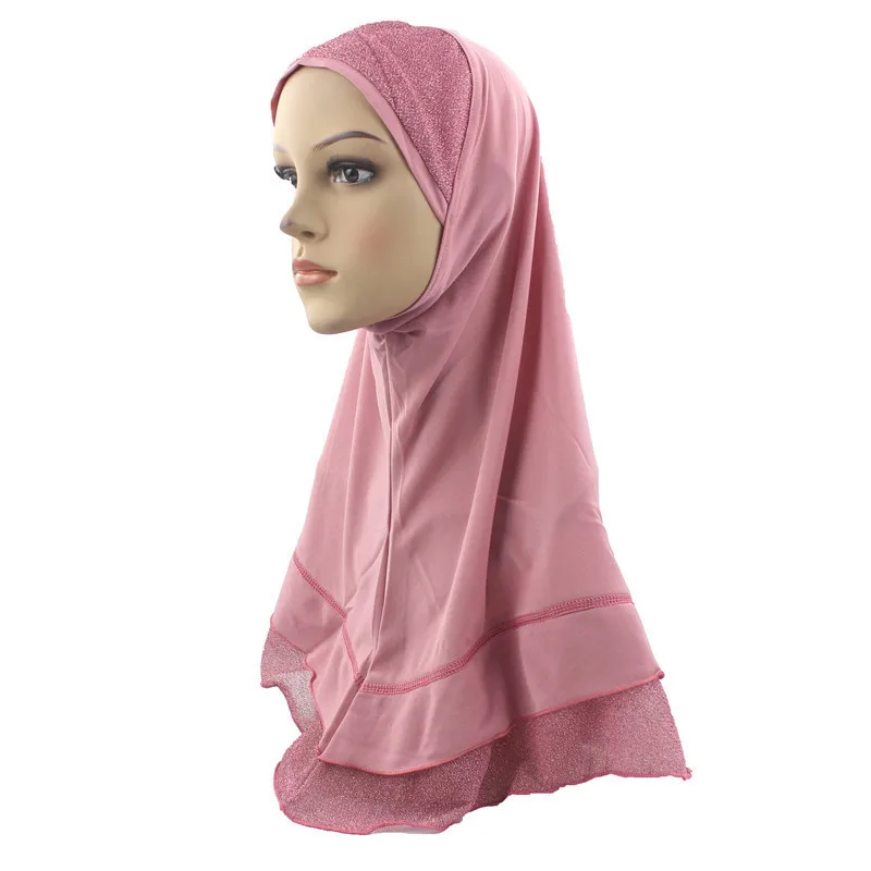 Исламский кашне в мусульманском стиле однотонный шарф-хиджаб модные Лоскутные обертывания полиэстер Макси-шали Мягкие Длинные