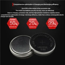 Высокое качество Новинка 1000 PCSX LIR2032 3,6 V аккумулятор таблеточного типа LIR2032 аккумуляторная батарея может заменить CR2032 батарея