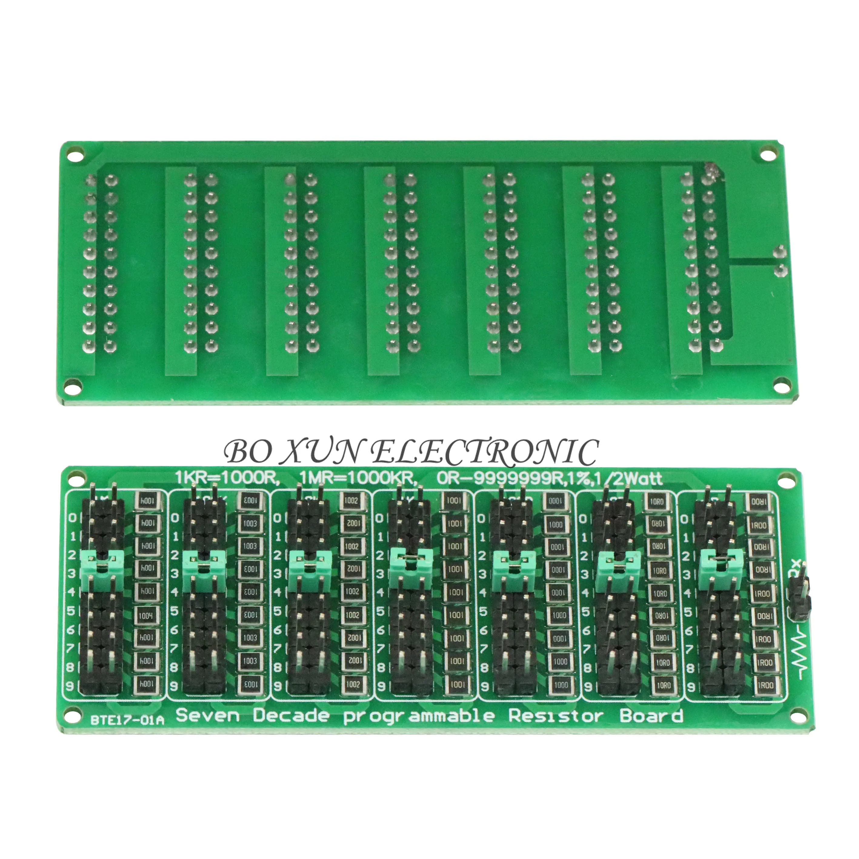

1PCS Seven Decade 1R - 9999999R Programmable Resistor Board Step 1R 1% 1/2 Watt