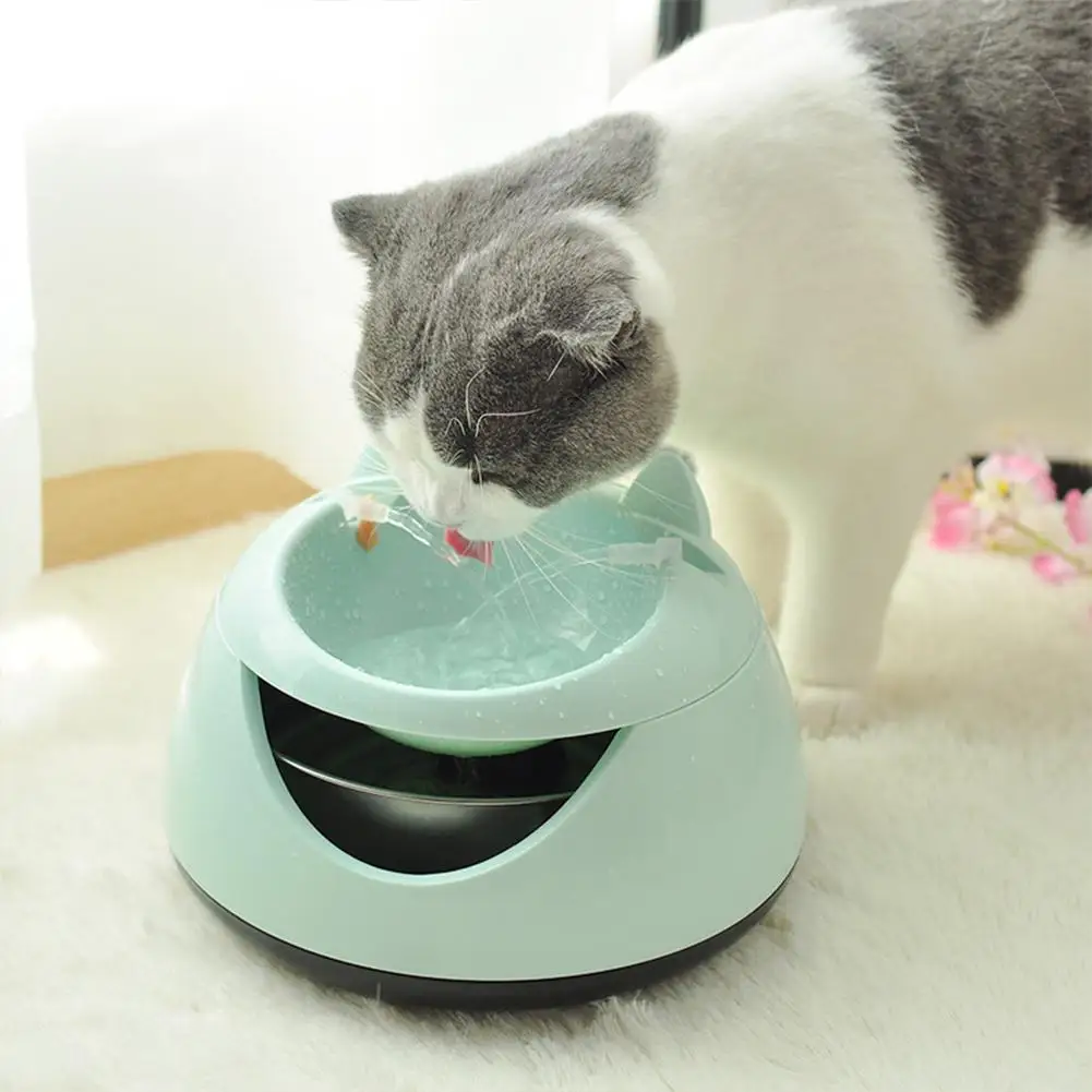 Ни один автоматический фонтан воды интеллектуальный Световой USB Электрический диспенсер для воды циркуляции питьевой чаши для кошек собак