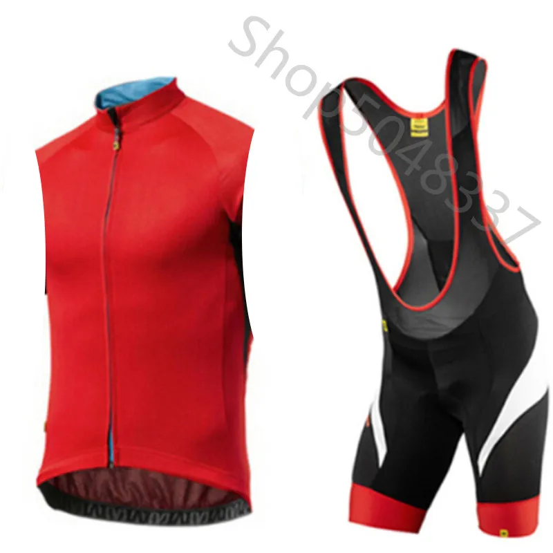 

Pro Mavic Sleeveless Cycling Vests Jersey Set MTB Bicycle Clothing Maillot Ropa Ciclismo Hombre Racing Bike Wear Clothes
