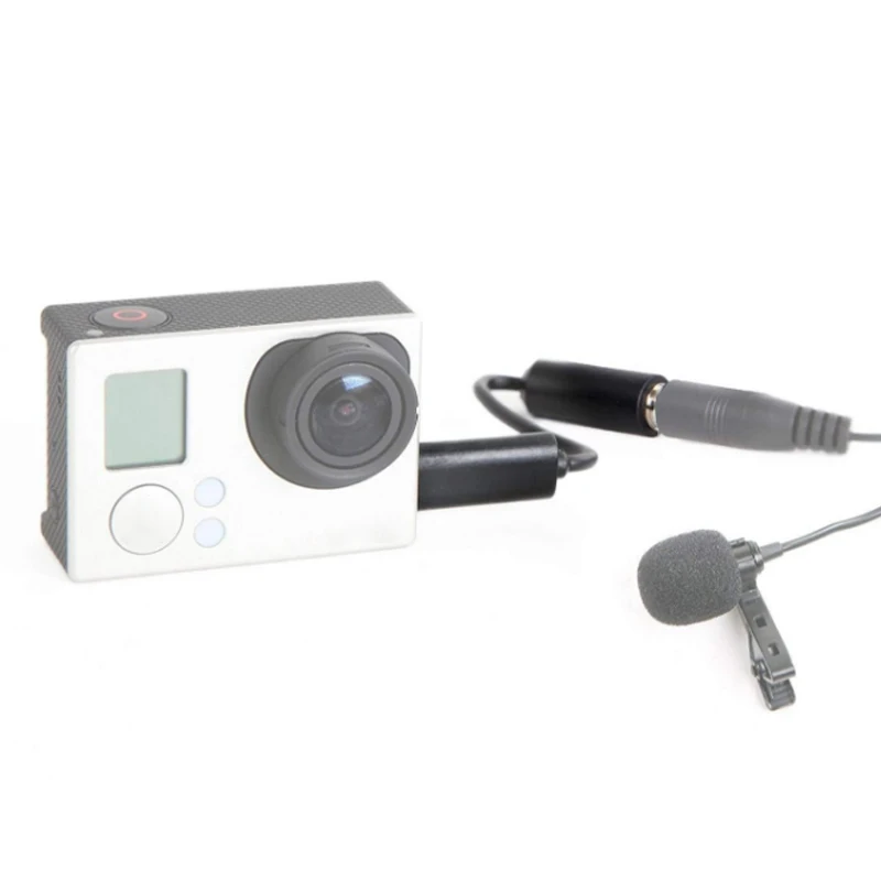 17cm Mini Mico Adapters USB To 3.5mm Microphone Mic Adapter Cable Cord Suitable For Gopro Hero 3 3+ 4