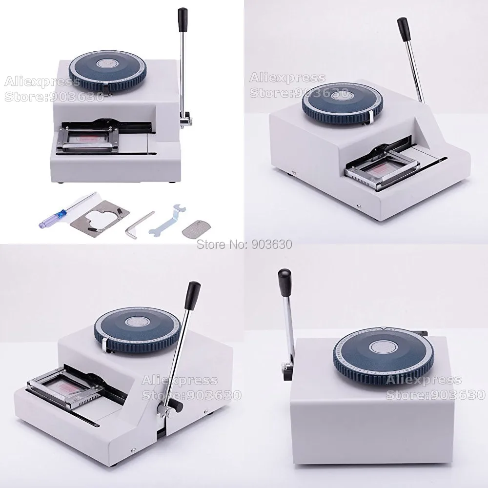 Dog Tag Embosser Machine 52 Characters Dog Steel Card Embossing Stamping  Machine