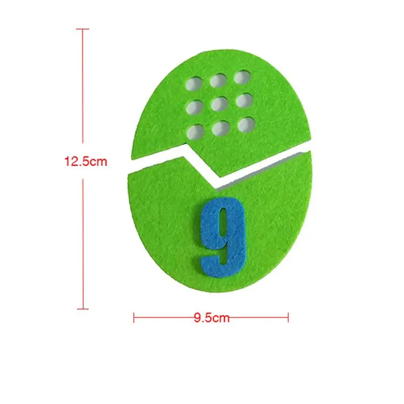 10 шт. войлочная ткань для детского сада "сделай сам", красочное яйцо, цифры ручной работы, нетканые ткани, игрушки для одежды, подарочная сумка