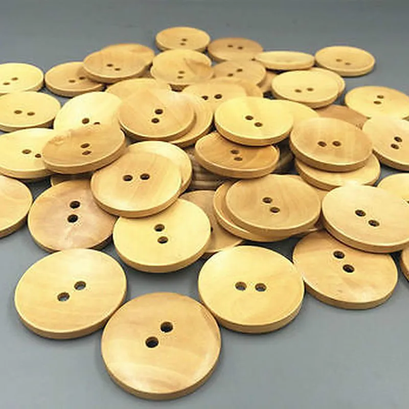 

DIY 50PCS Wooden buttons 2-holes sewing scrapbooking crafts Coat accessories 35mm