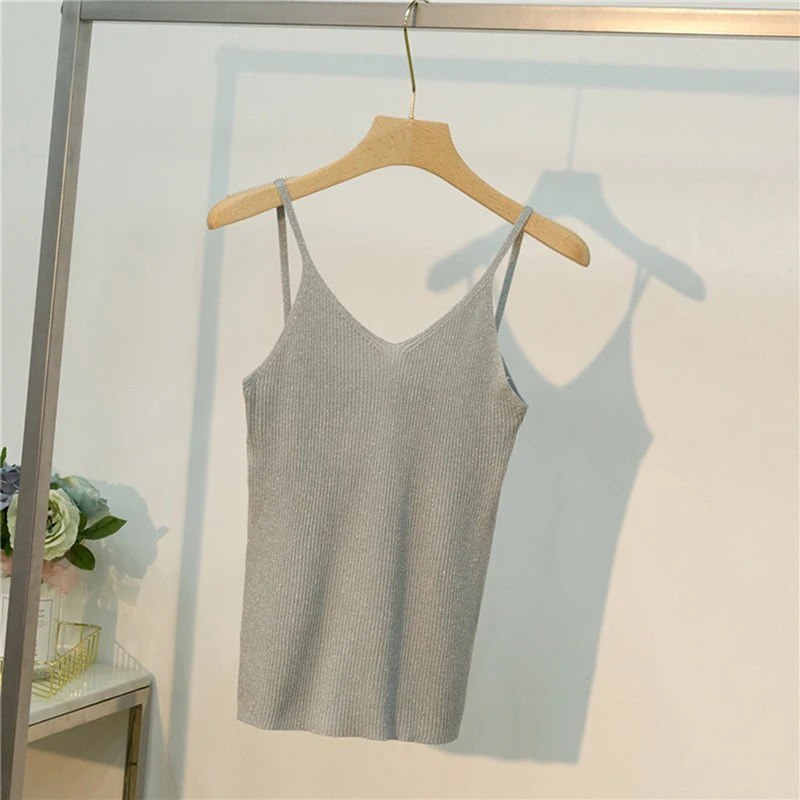 

Sexy Shiny Sexy Strapless Camis Tee Top Summer Fashion Sequins Tank Tops Female Women's Sleeveless Vest Blusas